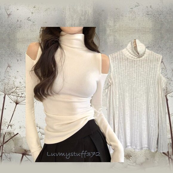 Cute Vero Moda Cold Shoulder Knit Top Sweater - Picture 1 of 8